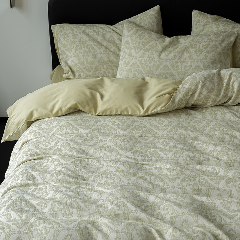 2025 nuevo otoño y invierno algodón molido cama de cuatro piezas 1.8m de espesor de sábanas de algodón caliente cubierta de cama