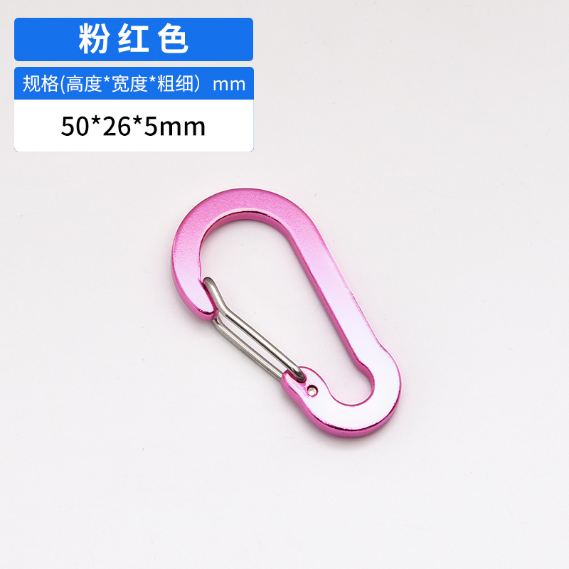 Fabricante al por mayor de mosquetones en forma de S n.° 5 de acero inoxidable con resorte para mochilas, hebilla de aleación de aluminio tipo calabaza, accesorios para exteriores.