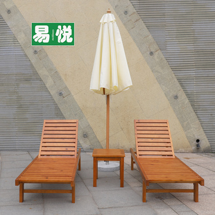 Lunch Break Scenic Area Lounge Chair Swimming Pool Bed Teak Seaside Courtyard Garden Outdoor Solid Wood Outdoor Waterproof Sunscreen Hotel