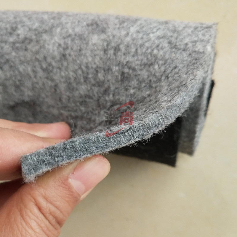 800克灰色针刺无纺布4mm涤纶Rpet聚酯纤维毛粘子工业缓冲密封毛毡