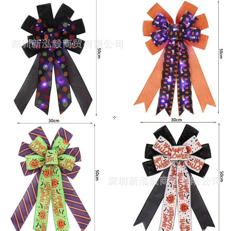 Лента Hongyi липкий светлый бант льняной бант дерево украшение осень День Благодарения Рождественская Гирлянда украшение