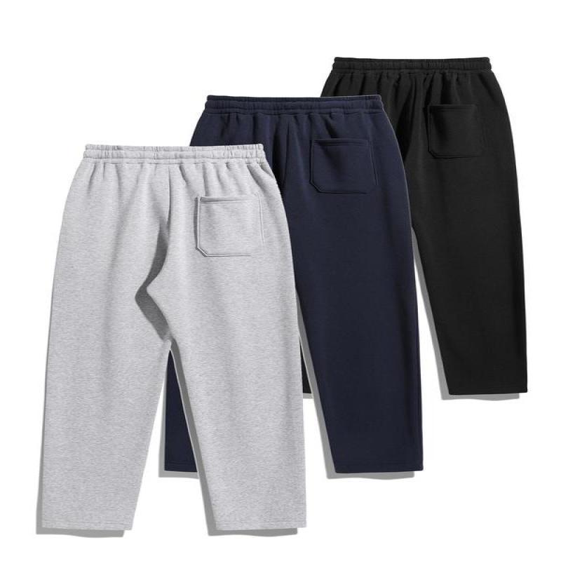 Men's Solid Thermal Lined Drawstring Waist Pants Casual|undefined