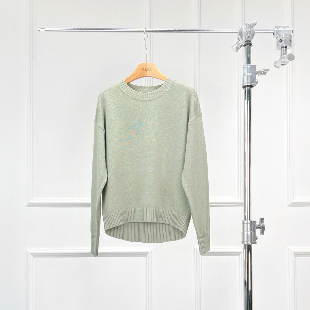 【黑标款】Jil S@nder版型M.oro羊毛羊绒纱线 鼠尾草绿女