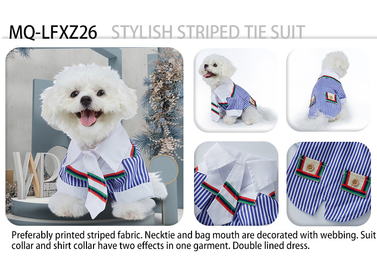 Formel hundeskjorte med slips til bryllup og jul_voghion.com