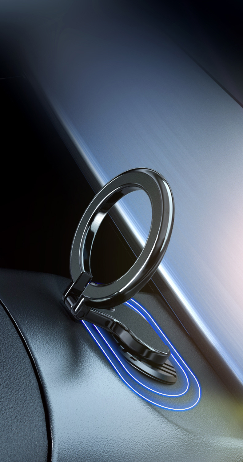 Mobile Phone Car Holder New Magnetic Folding Floating Navigation Car Fixed Suction Cup Creative Metal