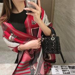 2023新款潮流圍巾女秋冬季雙面羊絨加厚保暖披肩兩用韓版百搭圍脖