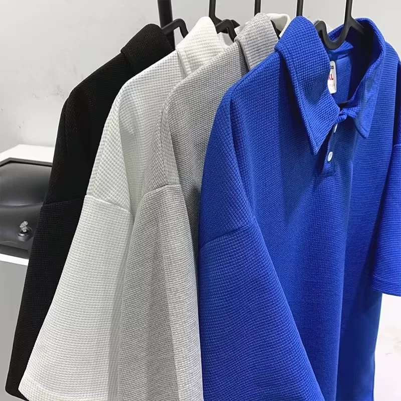Летняя трендовая японская поло футболка oversize