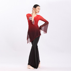 Baoguang Honghua's new classical dance gradient color ethnic body rhyme performance practice clothes for women and adults gauze dance costumes