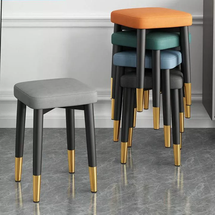 Легкий роскошный табурет, штабелируемый квадратный табурет, скамейка, домашний обеденный стол, круглый табурет, удобное сидячее креативное кресло, небольшой табурет для гостиной.