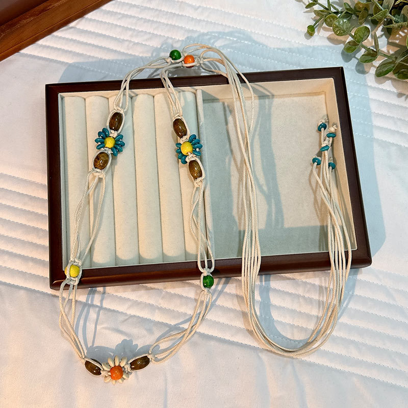 Cuerda de la cintura popular Bohemia tejida cuerda de cáñamo cadena de la cintura cinturón delgado vestido del todo-fósforo de las mujeres joyería transfronteriza al por mayor