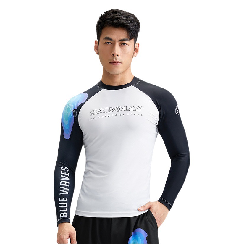 New Shark Baolai Men's Split Swimsuit and Trunks Suit Men's Summer Sun Protection Upf50+ Racing Surf Suit for Men