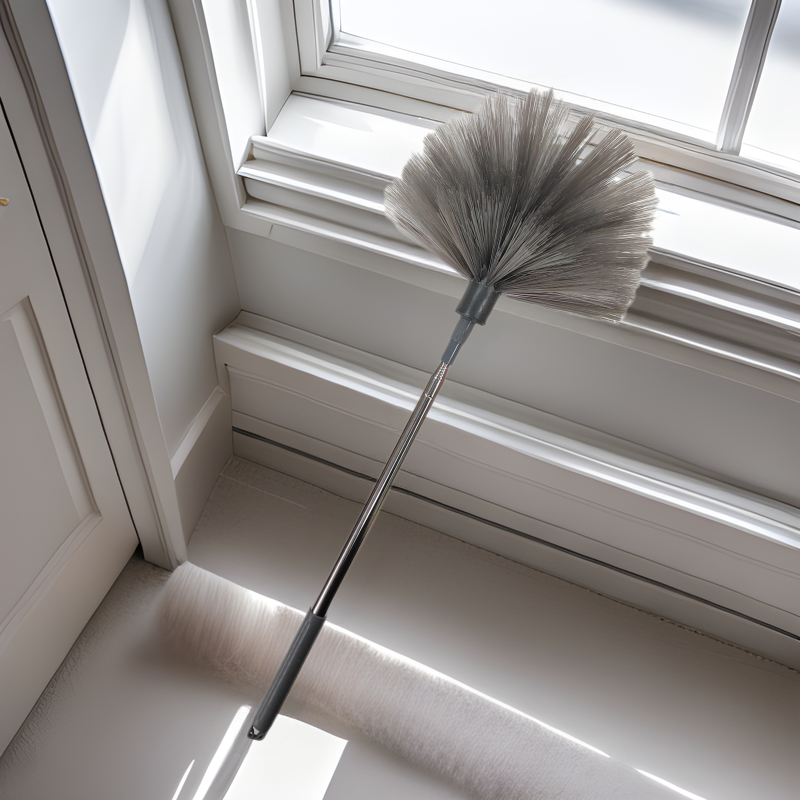 Factory Direct Supply Household Roof Stainless Steel Telescopic Extended Ceiling Sweeper Spider Web Cleaning Dust Removal Feather Duster