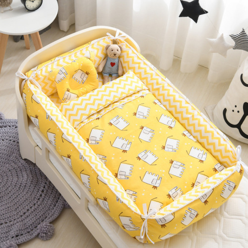 Cross-border portable baby crib, middle bed for newborns, imitation uterus, bionic bed cushion, infant nest, pure cotton bed skirt