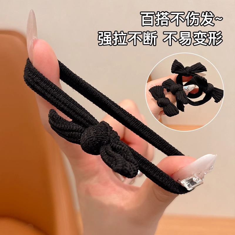 banda de goma de alta elasticidad anillo de cabello para niños no lesionar cabello de alta cola de caballo de cabello de banda de goma duradera
