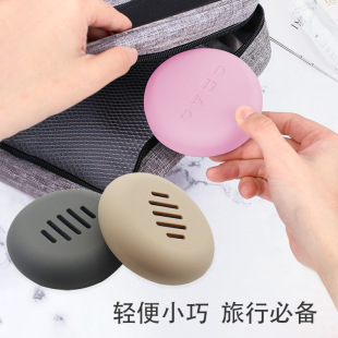 Silicone puff storage box for easy and reusable puff storage