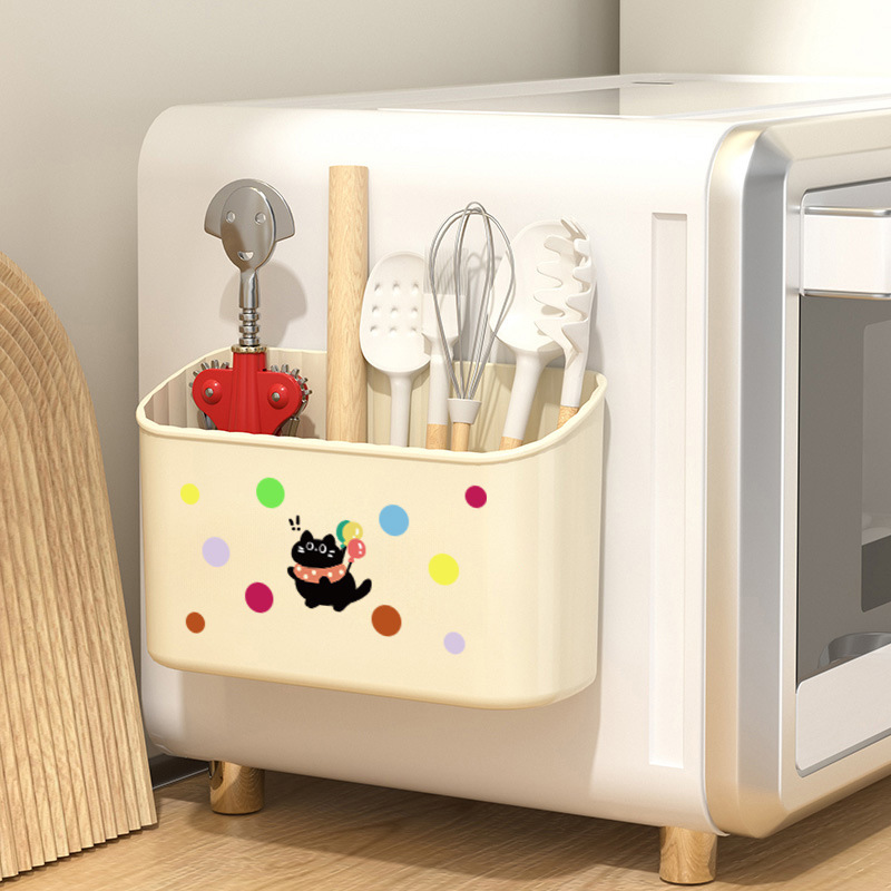キッチンパンチフリー磁気吸収ボックス電子レンジ冷蔵庫洗濯機サイド収納ラック壁掛け雑貨収納ボックス|undefined