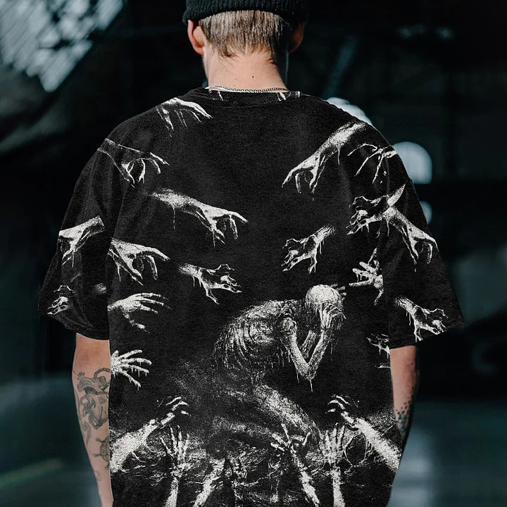 メンズ3Dデジタルゴールデン元記号パターンラウンドネックと半袖tシャツ、夏カジュアルファッションファッション|undefined