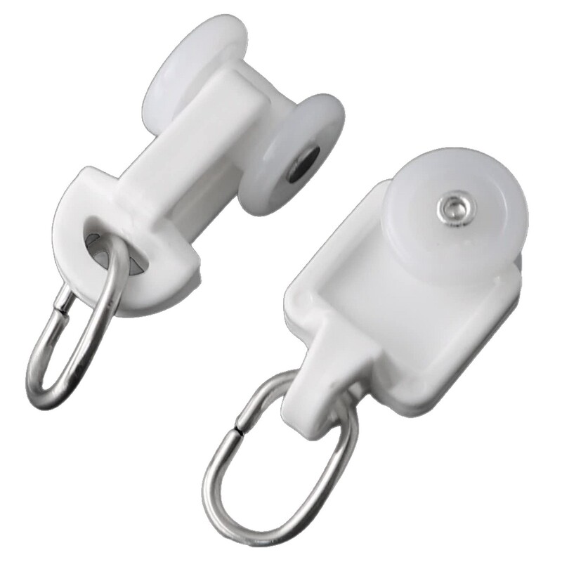 Curtain Track Plastic Double-Wheel Carrier Curtain Rail Sliding Shower Curtain 12mm Wheel Diameter Square Track