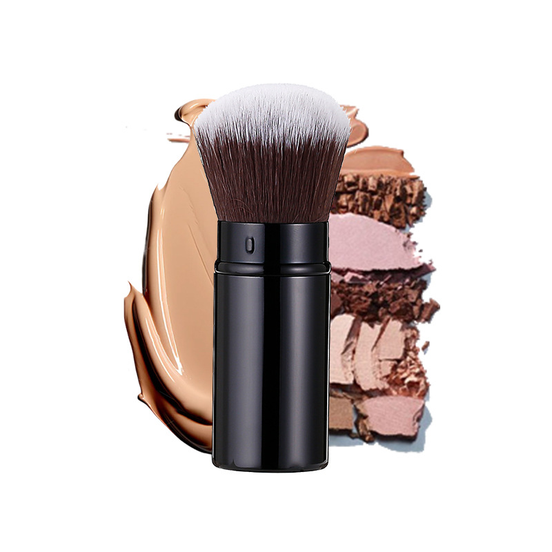 Brocha de maquillaje portátil retráctil grande, superventas transfronteriza, para polvos, colorete, polvos fijadores y contorno