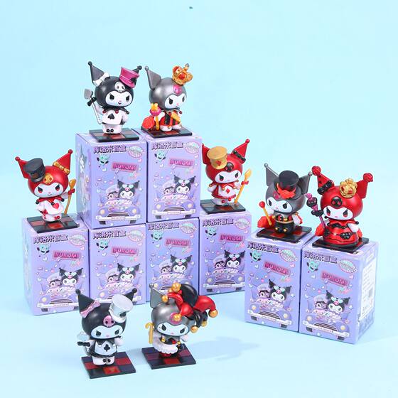 Blind Box Sanrio Poker Kingdom Handmade Kulomi Merodi Handmade Toy Gashapon Doll Machine Doll Ornaments