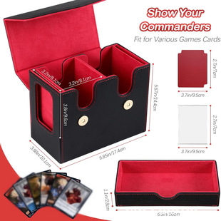 Single-Layer Satchel Dice Card Card Brick Vertical Plug-In Double Window Card Set Chess and Card Chip Planet Double Slot Storage Capacity Box