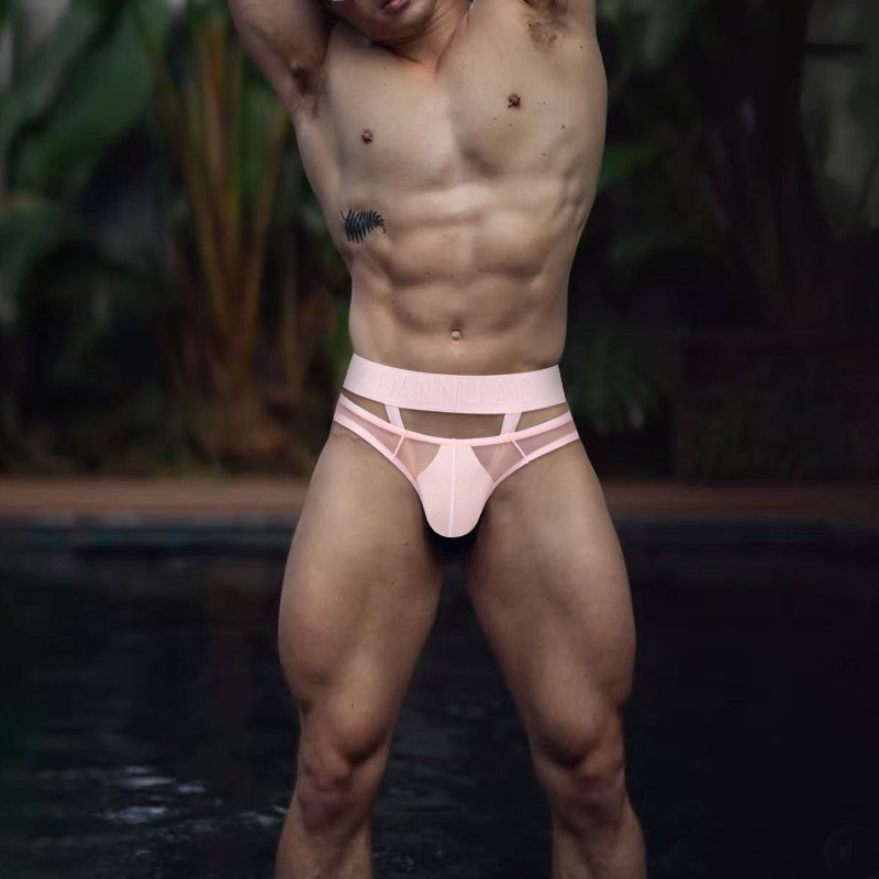 Coach Wu's Real Photos: Men's Sexy Pure Desire Underwear with Ring and Strap Triangle Briefs for Men Ad7291