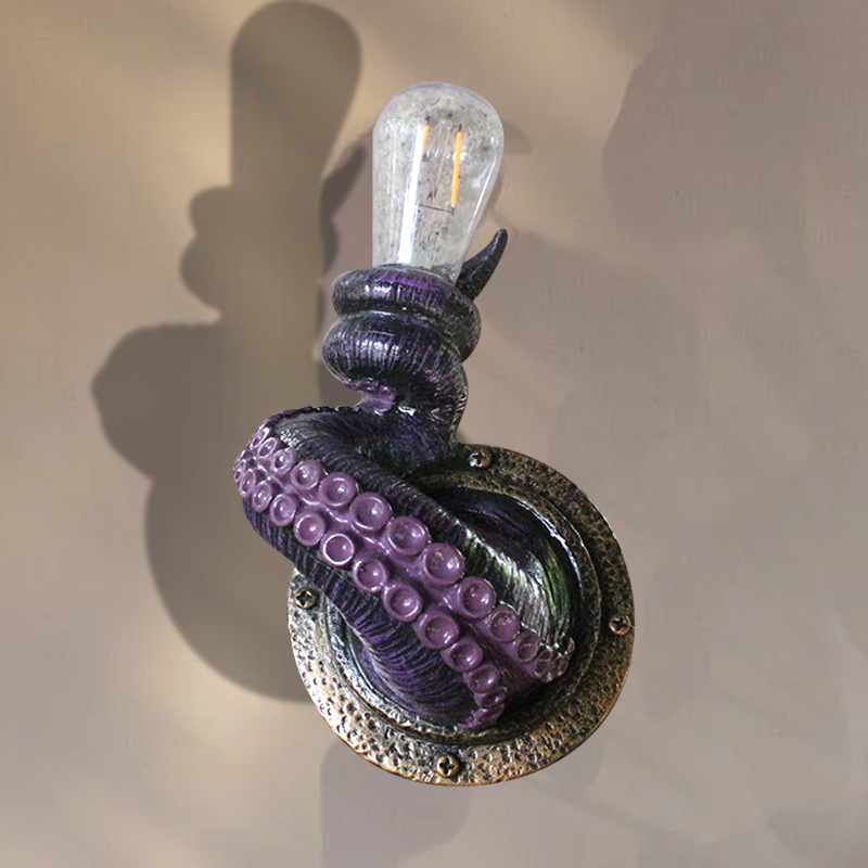 Octopus Tentacle Lamp Holder Wall Decoration Resin Crafts Home Goods Living Room  New Creative Small Ornaments