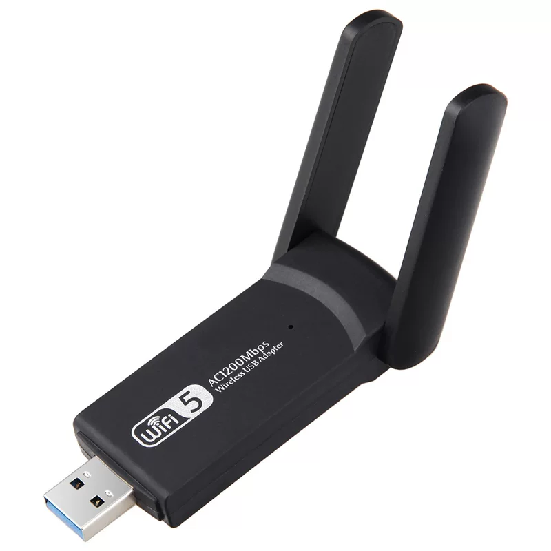 Беспроводной сетевой адаптер AC1200M, двухдиапазонный USB с двумя антеннами, драйвер не требуется, Wi‑Fi приемник