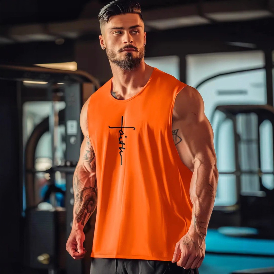 春夏潮牌无袖健身服男式3D夏季透气速干背心篮球训练运动上衣背心