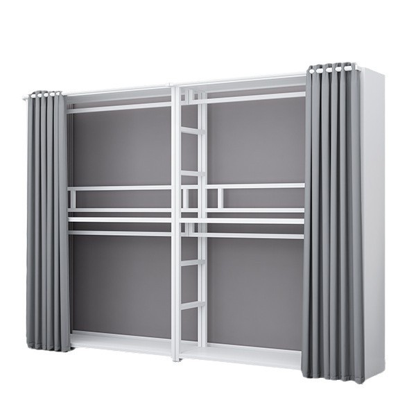 Colgar percha de ropa percha de gorra dormitorio combinación de armario de esquina engrosado engrosado simple ensamblaje armario de metal percha de piso