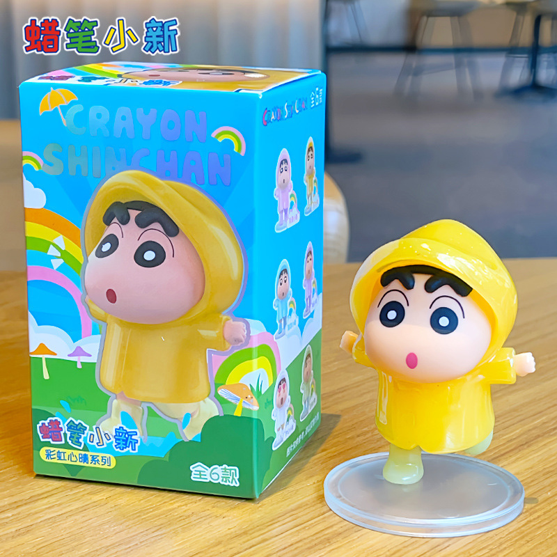 本物のクレヨンしんちゃんアニメトレンディなデスクトップ車の装飾品オフィスかわいいホーム漫画装飾ブラインドボックス|undefined