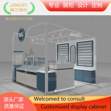 商场中庭首饰品展示柜多径点位珠宝玉器产品陈列烤漆展柜定制设计