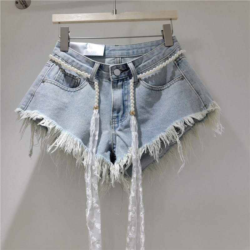 Shorts Vaqueros Cortos con Flecos y Roturas para Mujer image 6
