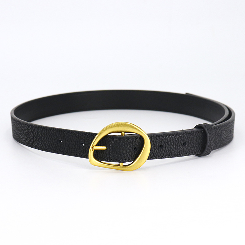 2024 Primavera Novo Europeu e Americano Clássico Geométrico Agulha Botão Feminino Cinto Moda Casual Versátil Cinto Retro Combinado com Jeans_voghion.com