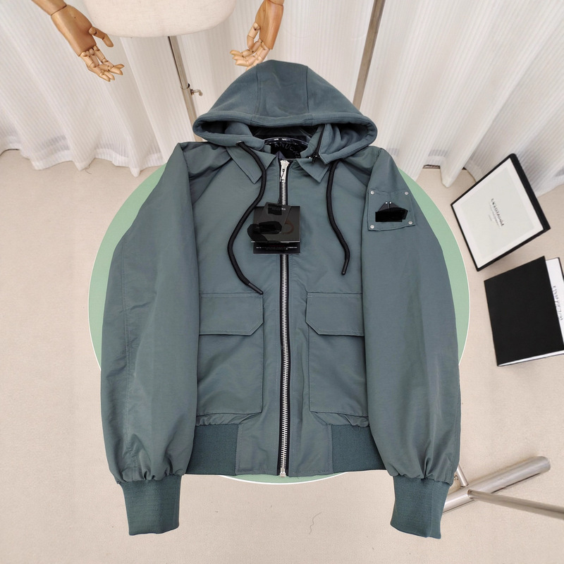 Cross-Border Trade Matte Black Label Small Scissors Knuckles Bomber Jacket Men's White Duck down Jacket