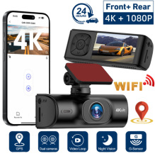 跨境行车记录仪高清4K前后双录WiFi互联GPS轨迹夜视车载记录器