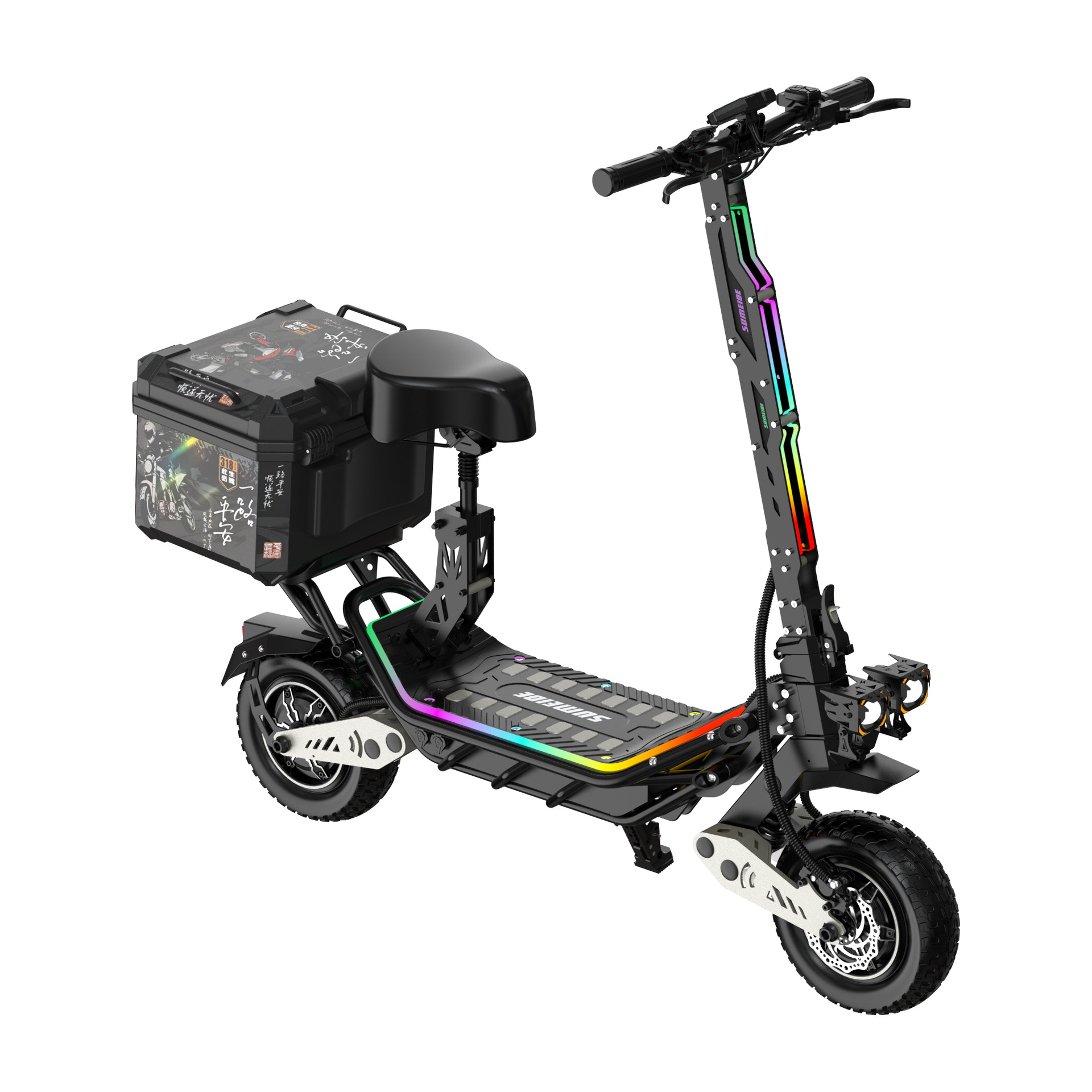 New adult foldable electric scooter with high power, long battery life, portable mini two-wheeled electric vehicle