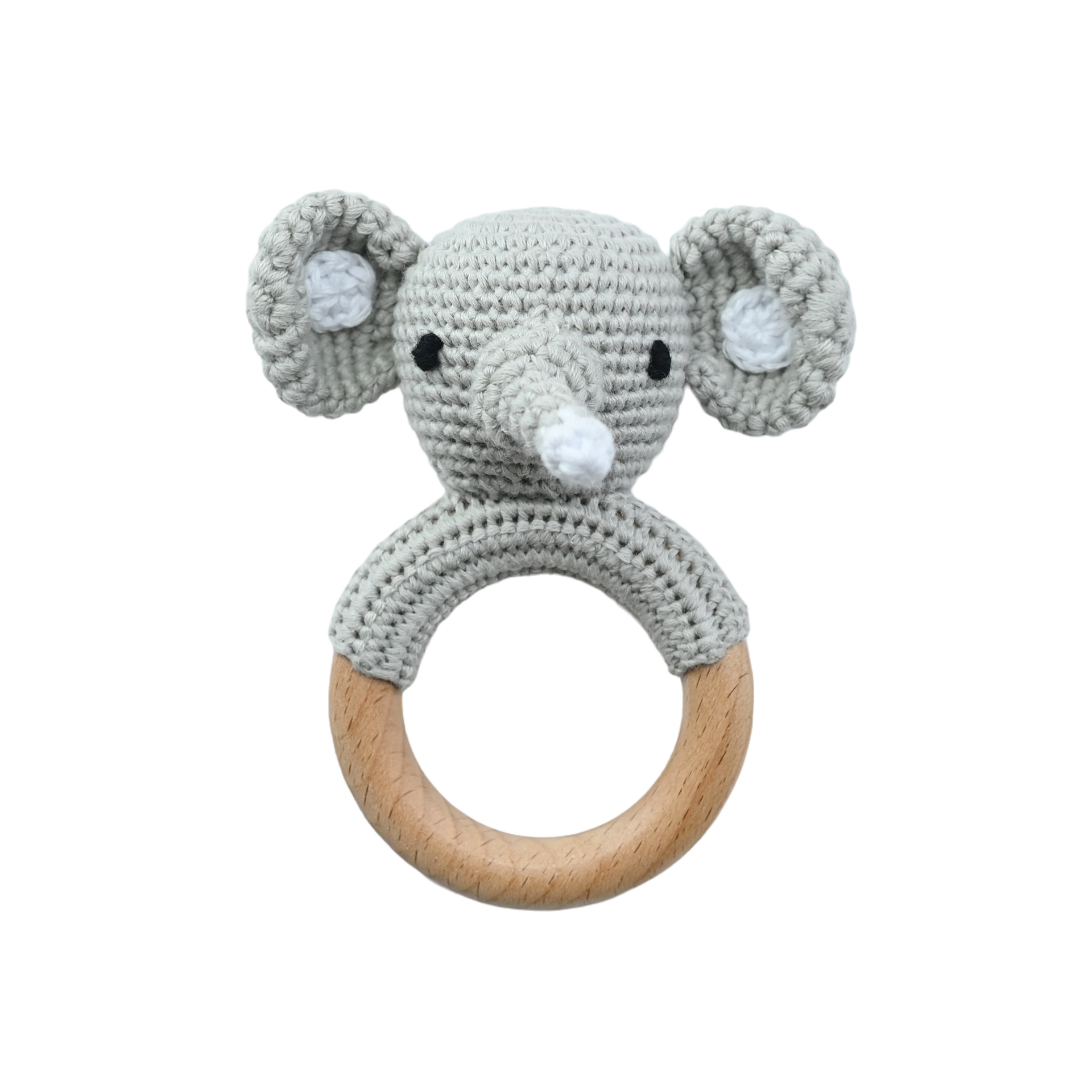 Productos para bebés círculos de haya para bebés, bebés creativos, manos tranquilizadoras, cuentas, ganchillo de animales, campanas