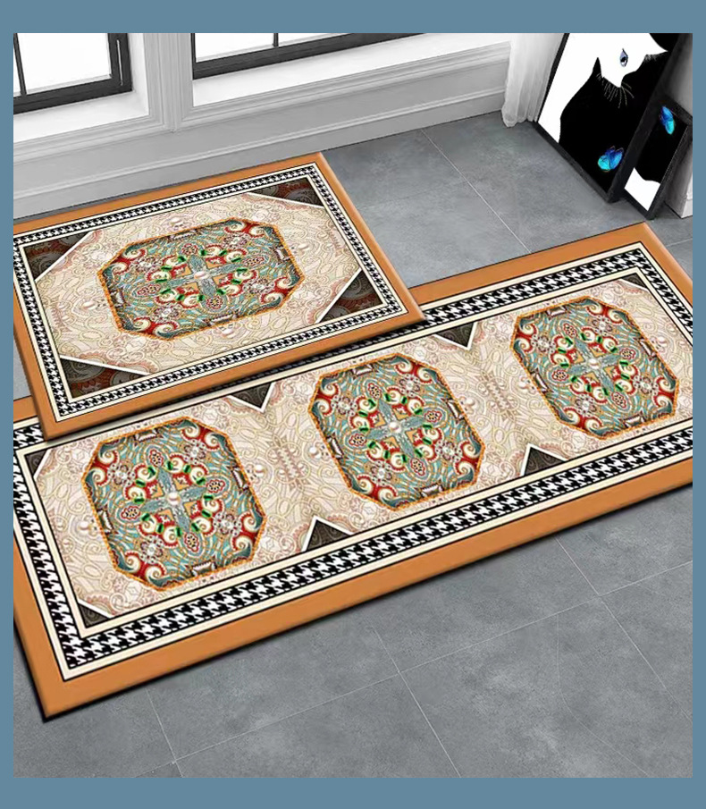 轻奢地毯地垫,厨房地毯地垫,吸水吸油厨房垫,民族风地垫