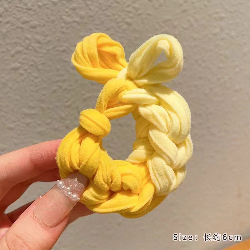 Niños cuerdas de cabello de color dopamina elásticas antideslizantes cuerdas de cabello tejidas a mano cabello al por mayor