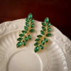 Серебристый штифт — винтажные серьги‑ветвь с кистями и стразами