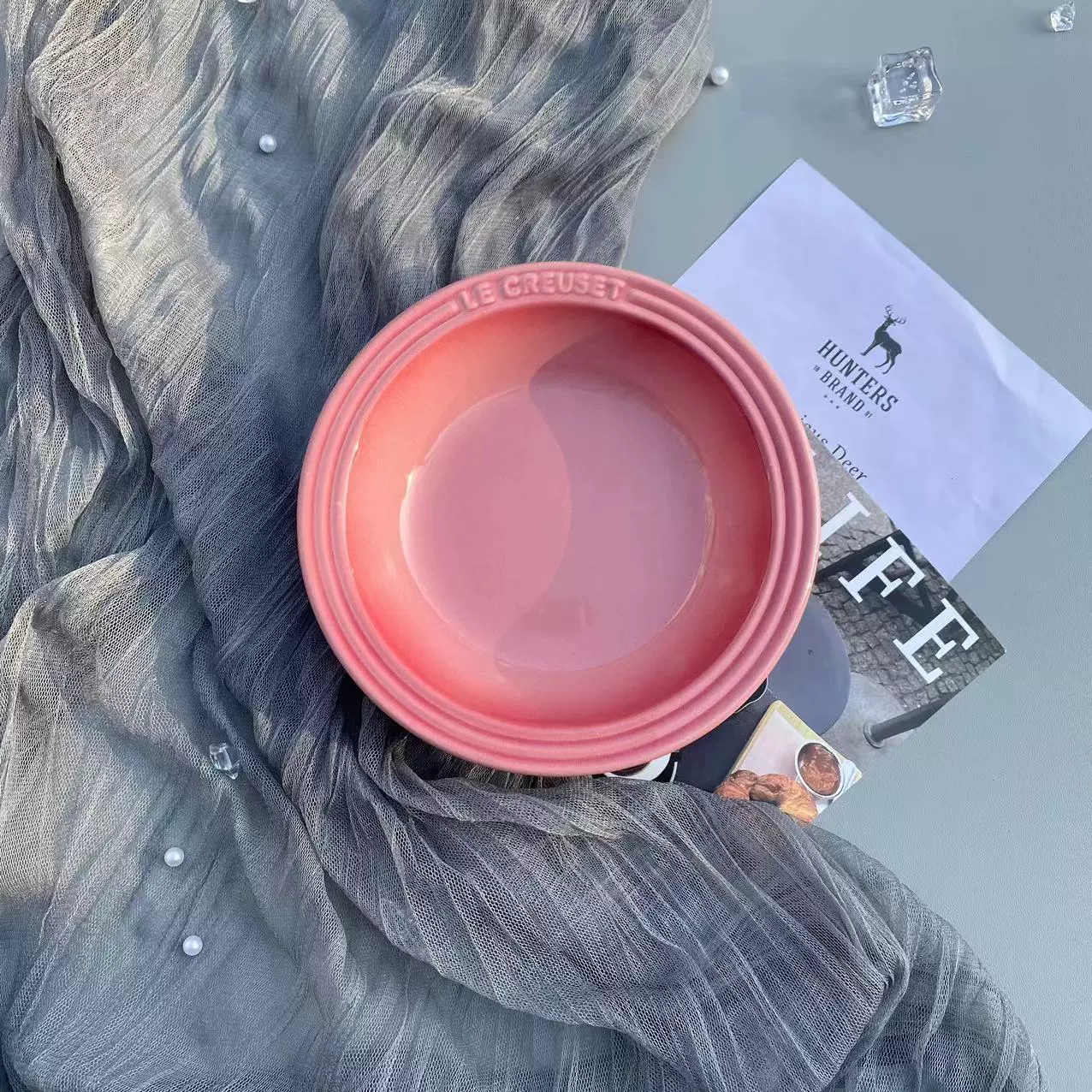 Керамическая посуда Le Creuset Cool Ceramics 15см сетевая тарелка-поднос глубокая круглая, подарочная коробка, вариации цвета