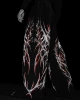 Black----red and white print