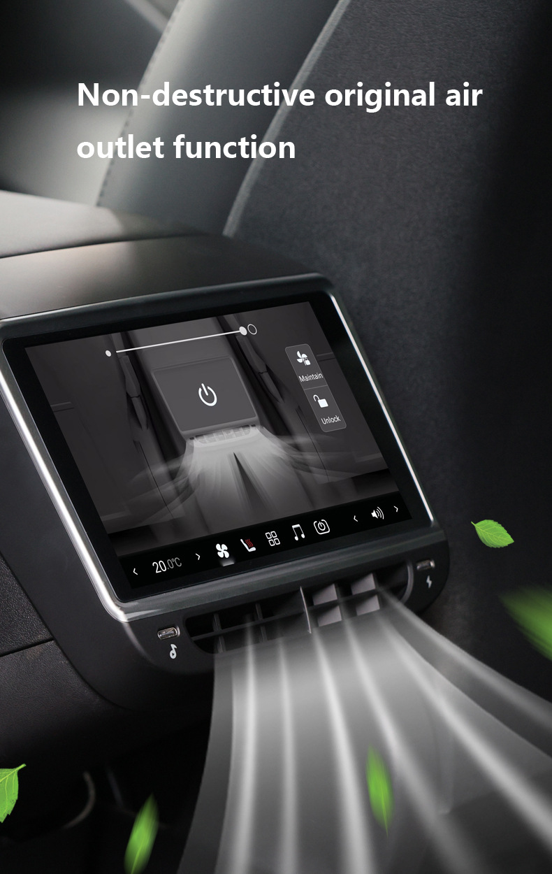 Suitable for Tesla Model Y/3 rear entertainment air conditioning control modified Android display screen QCM6125