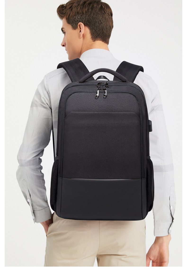 New Cross-Border Men's Backpack Large Capacity Oxford Fabric Backpack Printed LOGO Business Computer Backpack Travel Bag