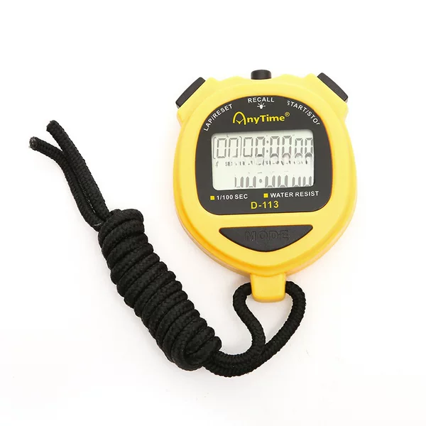 2 rows 60 channels memory multifunctional luminous stopwatch exercise referee training fitness electronic timer temperature measurement