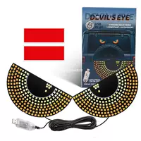 Новый автомобильный светодиодный декоративный свет Devil Eye, модифицированный Kazilan Big Eye Light, персонализированное украшение, 11 режимов USB