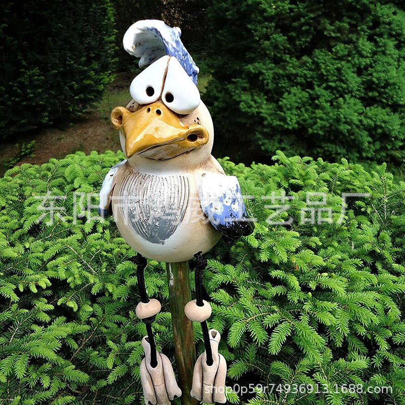 Estatua Divertida de Gallo de Resina Decorativo para Escritorio