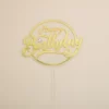 Acrylic Diamond Fancy Letter Birthday-Transparent