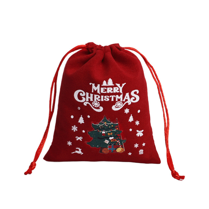 ジュエリーバッグクリスマスベルベット巾着バッグカスタムクリスマスベルベットバッグ小さなマイクロファイバーウェンタン巾着ベルベットバッグ|undefined